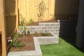 retaining wall, garden bed