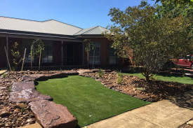 landscaping garden grass trees
