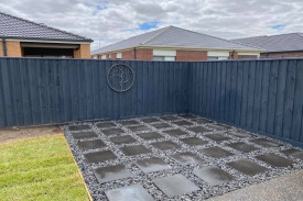 pavers, decoration on fence