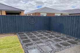 pavers, decoration on fence